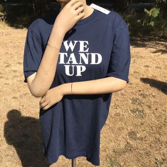 🆕J Crew We Stand Up Graphic T-Shirts Made in USA Blue New NWT - Picture 8 of 8